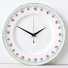 Dinner Plate Clock Recycled Bone China
