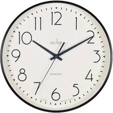 Acctim Earl 25cm Black Wall Clock