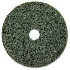 green scrubbing floor pad