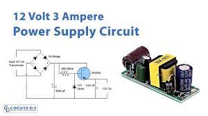 simple 12v 3a power supply circuit