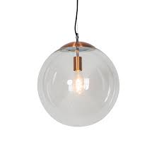 Modern Pendant Lamp Copper With Glass