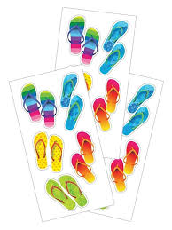 summer flip flop sandals stickers