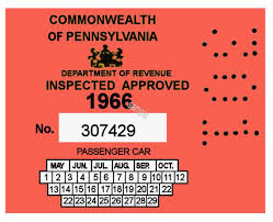 1966 pennsylvania inspection sticker