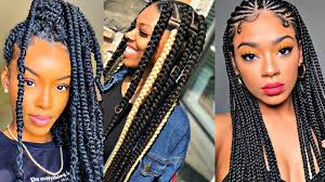 You can also rock a man bun when you have three braids. Shockingly Beautiful Braid Styles For Black Women Box Braids Passion Twist More Youtube