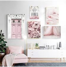 Home Decor Nordic Pink Flower Style