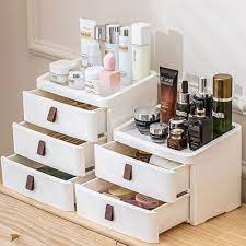 2 3 tiers white makeup storage box
