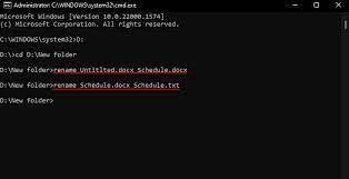 how to rename file on command prompt