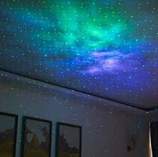 night with a galaxy projector
