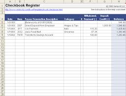 Free Excel Checkbook Register Printable