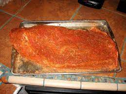 a brisket with dry rub for the meat smoker
