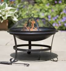 Steel Fire Pit With Mesh Guard