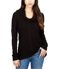 Lucky Brand Womens Cowl Neck Thermal Blouse