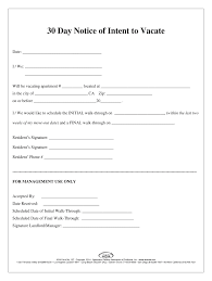30 day notice to vacate fill out