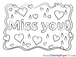 Animal printable miss you coloring sheets. Love Coloring Pages Miss You For Free