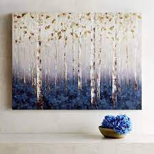 Pier 1 Imports Midnight Birch Trees Art