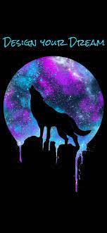 design your dream cool purple wolf