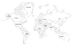 Black World Map Chiangraichurch