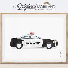 police car wall art police car print