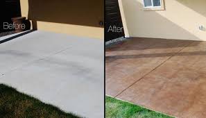How To Stain A Concrete Patio Easy Diy