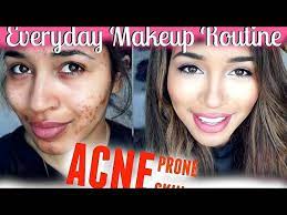 everyday makeup routine acne e