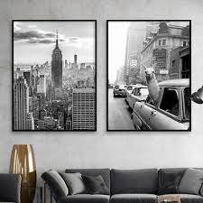 Black And White New York City Canvas