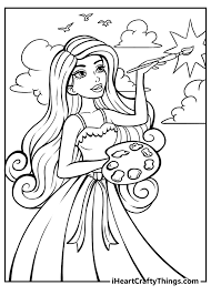 barbie coloring pages 100 free