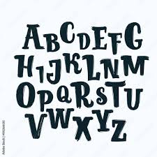 hand drawn alphabet calligraphy font