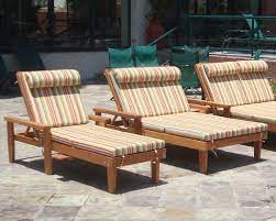 Cedar Wood Outdoor Chaise Lounges