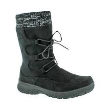Womens Itasca Penelope Winter Boot Size 9 M Black Micro Suede