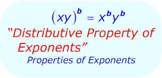 exponent rules distributive property
