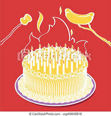 Maybe you would like to learn more about one of these? Cake On Fire Birthday Cake Bonfire A Birthday Cake With So Many Candles You Can Roast Hot Dogs And Marshmallows Canstock