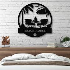 Beach House Decor Outdoor Family Sign