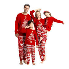 christmas tree suits family look pajama set