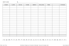 Blanko tabellen zum ausdruckenm / tageszeitplanvor. Vorlagen Fur Stadt Land Fluss Zum Ausdrucken Stadt Land Fluss Co