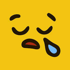 sick emoticon in doodle style yellow