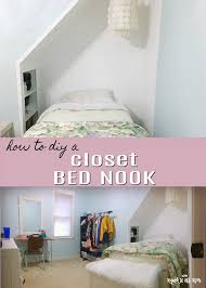 build a closet bed nook to increase