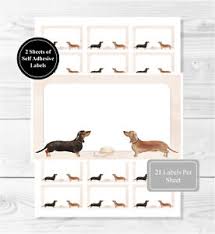 Dachshund Dog 42 Self Adhesive Stickers Blank For Address Labels