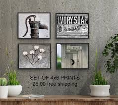 Farmhouse Bathroom Wall Decor Set