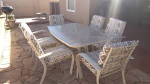 Patio Set Glass Table With 6