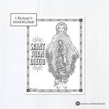 To view this page ensure that adobe flash player version 9.0.0 or greater is installed. Saint Juan Diego Coloring Pages Etsy