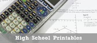 Free High School Math Printables Math