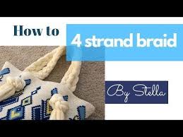A four strand braid is only slightly more complicated than a three strand braid. How To 4 Strand Braid A Handle Shoulder Strap By Stella Youtube 4 Strand Braids Strand Braid Braids