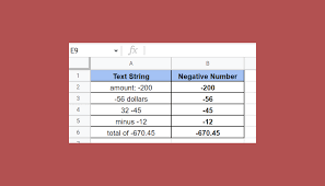 how to extract negative numbers from