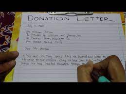 donation letter for charity program