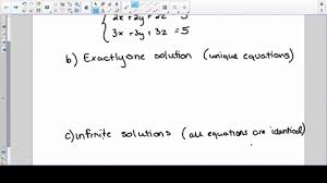 Three Linear Equations Containing