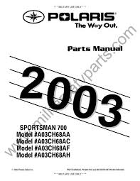 2003 Polaris Sportsman 700 Parts