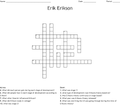 Erik Erikson Crossword Wordmint