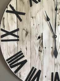 30 Large White Farmhouse Pallet Clock