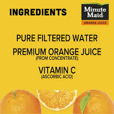 minute maid orange fruit juice drink