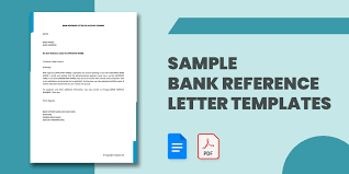 bank reference letter templates